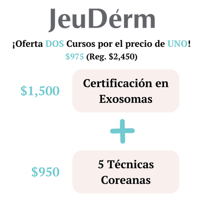 Curso | Certificación en Inducción de Exosomas + Curso 5 Técnicas Coreanas